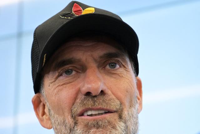 Germany's National coach Juergen Klopp addresses a press conference to announce his squad, on September 17, 2026 at the headquarters of DFB (German Football Federation) in Frankfurt, western Germany, ahead of the Nations league football matches. (Photo by Hannes P. Albert / AFP)