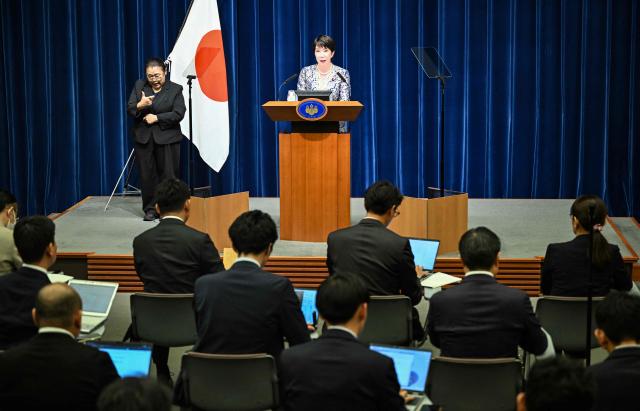 Japanese Prime Minister Sanae Takaichi holds a press conference after a cabinet reshuffle at the prime minister’s office in Tokyo on September 17, 2026. The cabinet reshuffle aimed at solidifying the ruling coalition and advancing a food tax cut despite concerns over how it will be financed. (Photo by Rie KIKUCHI / POOL / AFP)