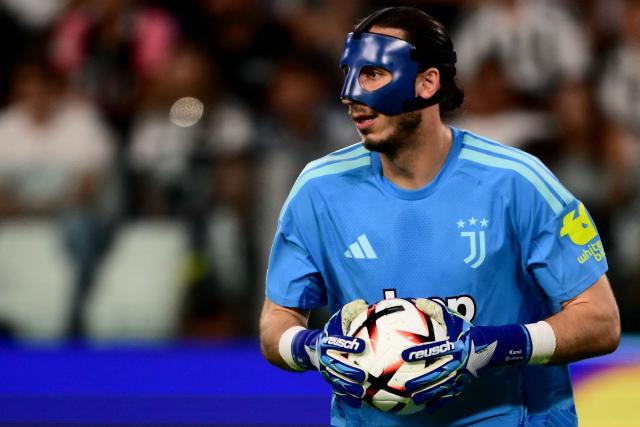 Juventus’ Polish goalkeeper #01 Kamil Grabara holds the ball during the UEFA Europa League 1st round day 1 football match between Juventus and NEC Nijmegen at the Allianz Stadium in Turin on September 17, 2026. (Photo by Marco Bertorello / AFP)