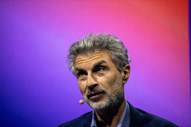 Canadian computer scientist Yoshua Bengio, co-President and Scientific Director of LawZero, and Founder and Scientific Advisor of Mila Institute speaks during day two of the "ALL IN 2026" conference at the Palais des Congres de Montreal in Montreal, Quebec, Canada, on September 17, 2026. "ALL IN" is Canada's largest artificial intelligence and technology event. (Photo by ANDREJ IVANOV / AFP)
