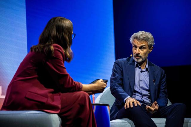 Canadian computer scientist Yoshua Bengio, co-President and Scientific Director of LawZero, and Founder and Scientific Advisor of Mila Institute speaks during day two of the "ALL IN 2026" conference at the Palais des Congres de Montreal in Montreal, Quebec, Canada, on September 17, 2026. "ALL IN" is Canada's largest artificial intelligence and technology event. (Photo by ANDREJ IVANOV / AFP)