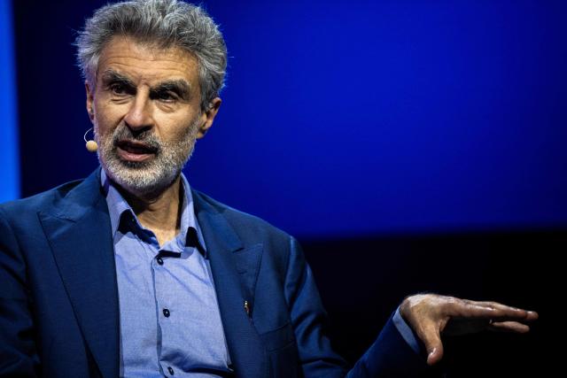 Canadian computer scientist Yoshua Bengio, co-President and Scientific Director of LawZero, and Founder and Scientific Advisor of Mila Institute speaks during day two of the "ALL IN 2026" conference at the Palais des Congres de Montreal in Montreal, Quebec, Canada, on September 17, 2026. "ALL IN" is Canada's largest artificial intelligence and technology event. (Photo by ANDREJ IVANOV / AFP)