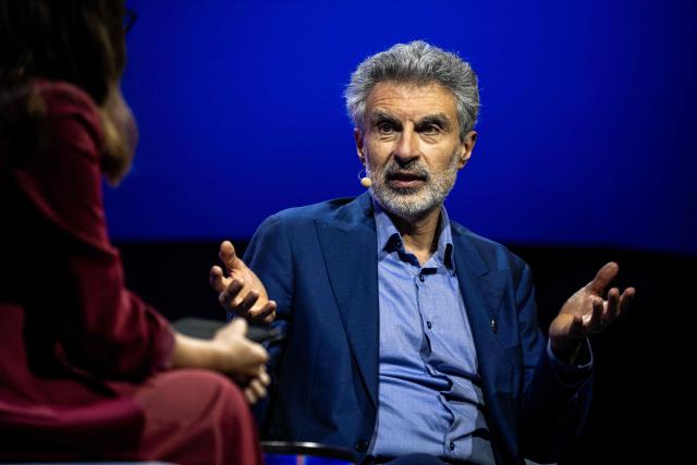 Canadian computer scientist Yoshua Bengio, co-President and Scientific Director of LawZero, and Founder and Scientific Advisor of Mila Institute speaks during day two of the "ALL IN 2026" conference at the Palais des Congres de Montreal in Montreal, Quebec, Canada, on September 17, 2026. "ALL IN" is Canada's largest artificial intelligence and technology event. (Photo by ANDREJ IVANOV / AFP)