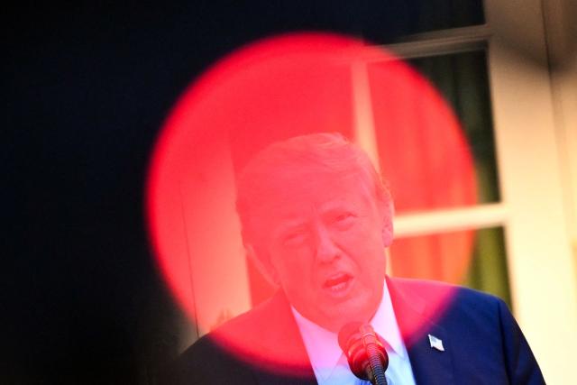 US President Donald Trump speaks during a Rose Garden dinner at the White House in Washington, DC, on September 17, 2026. (Photo by Mandel NGAN / AFP)