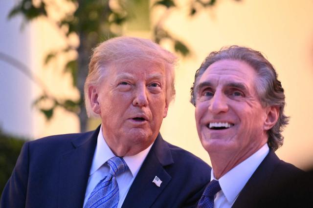 US President Donald Trump speaks with the US Secretary of the Interior Doug Burgum during a Rose Garden dinner at the White House in Washington, DC, on September 17, 2026. (Photo by Mandel NGAN / AFP)