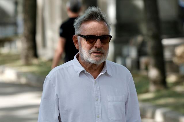 French actor Bruno Moynot arrives for the funeral of late French singer Catherine Ringer at Montmartre cemetery in Paris on September 19, 2026. Catherine Ringer, singer of the iconic French pop-rock duo Les Rita Mitsouko, has died of cancer on September 14, 2026, at the age of 68. (Photo by GEOFFROY VAN DER HASSELT / AFP)