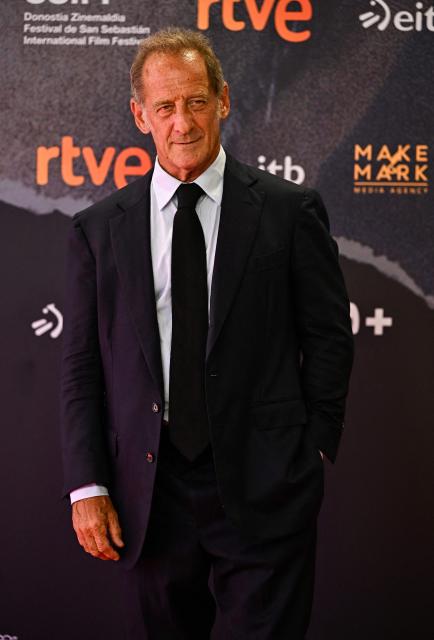 French actor Vincent Lindon poses during a photocall to promote the film " Les Miserables" during the 74th San Sebastian International Film Festival in the northern Spanish Basque city of San Sebastian on September 19, 2026. (Photo by ANDER GILLENEA / AFP)