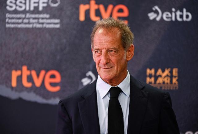 French actor Vincent Lindon poses during a photocall to promote the film " Les Miserables" during the 74th San Sebastian International Film Festival in the northern Spanish Basque city of San Sebastian on September 19, 2026. (Photo by ANDER GILLENEA / AFP)