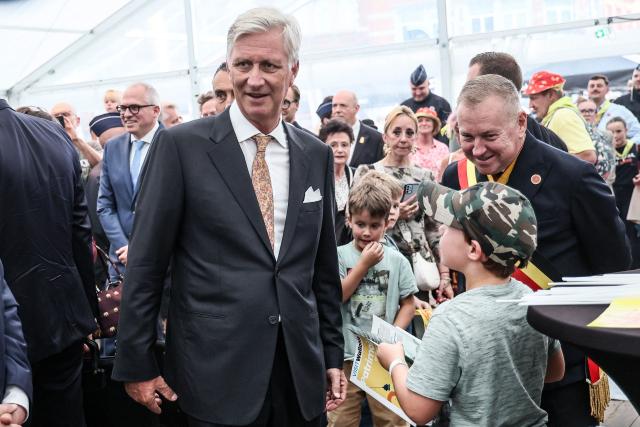 King Philippe - Filip of Belgium takes part in the "Wallonia feasts" celebrations in Namur on September 2026. (Photo by BRUNO FAHY / Belga / AFP) / Belgium OUT