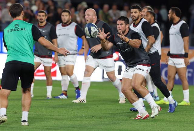 Toulouse's French hooker Julien Marchand warms up ahead of the French Top14 rugby union match between RC Vannes and Stade Toulousain at the Stade de la Rabine in Vannes, western France, on September 19, 2026. (Photo by Fred TANNEAU / AFP)