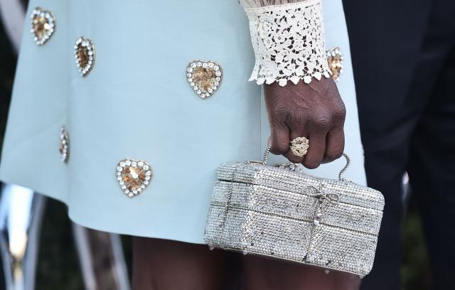 US journalist Deborah Roberts (detail) attends the Lucas Museum of Narrative Art opening night celebration in Los Angeles on September 19, 2026. (Photo by Lisa O'CONNOR / AFP)