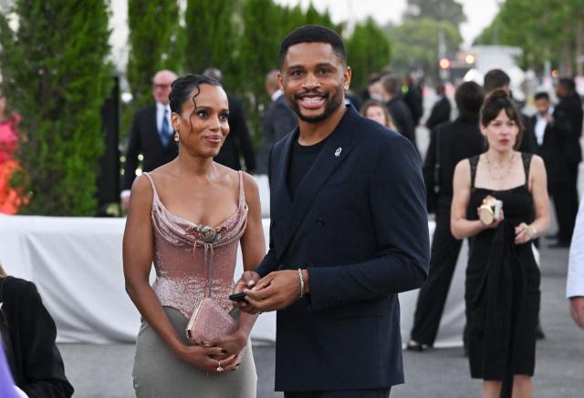 US actress Kerry Washington and her husband US actor and former football player Nnamdi Asomugha attend the Lucas Museum of Narrative Art opening night celebration in Los Angeles on September 19, 2026. (Photo by LISA O'CONNOR / AFP)