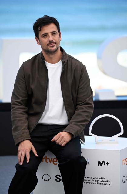 Spanish director David Perez Sanudo poses during a photocall to promote the film "Sacamantecas" during the 74th San Sebastian International Film Festival in the northern Spanish Basque city of San Sebastian on September 21, 2026. (Photo by ANDER GILLENEA / AFP)