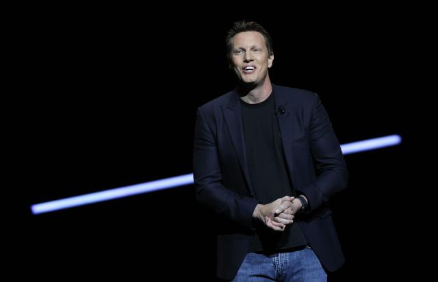 (FILES) CEO of Paramount Skydance David Ellison speaks on stage during the Paramount Pictures presentation at CinemaCon at The Colosseum at Caesars Palace on April 16, 2026 in Las Vegas, Nevada. Paramount has reached a settlement with a group of US states that clears the way for its takeover of Warner Bros. Discovery, US media reported on September 21, 2026, creating a Hollywood behemoth spreading from television to cinema. Paramount, which is run by David Ellison, whose ultra-wealthy family is closely allied with US President Donald Trump, launched the blockbuster bid for control of a stable of assets that includes Warner Bros. Pictures, CNN and the HBO Max streaming service. (Photo by VALERIE MACON / AFP)