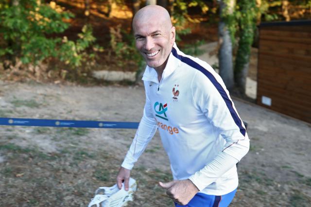 France's head coach Zinedine Zidane leaves at the end of a training session four days ahead of France's UEFA Nations League football match against Turkey in Clairefontaine-en-Yvelines outside Paris, on September 21, 2026. The gathering is the first of the French national team under its new coach Zinedine Zidane, appointed on July 28, 2026 on a four-year contract. The Nations League, which France won in 2021, will dominate Zidane's attention in the coming months before the draw for the Euro 2028 qualifying tournament takes place in early December. (Photo by FRANCK FIFE / AFP)