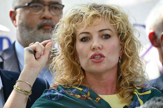 Kate Lincoln-Goldfinch, attorney representing the family of Wilber Rafael Garces Perez, speaks during a news conference a day after Perez, a Venezuelan national, was shot and wounded during a US Immigration and Customs Enforcement (ICE) operation in Austin, Texas, on September 21, 2026. Venezuelan migrant Wilber Rafael Garces Perez, 28, was rushed to a hospital after he was shot on September 20 by a US immigration agent, local officials said, voicing outrage and demanding an investigation into what happened. The man was in stable but serious condition with one gunshot wound to the torso suffered during a foot pursuit, the officials said, stressing that information on what occurred was "very preliminary." (Photo by RONALDO SCHEMIDT / AFP)