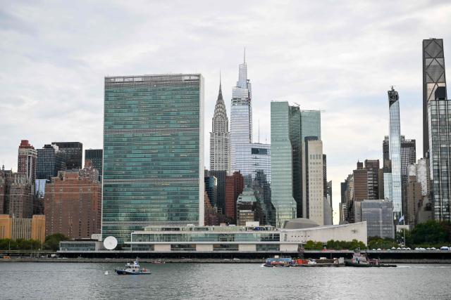 The United Nations Headquarters is seen ahead of the 81st General Assembly in New York, on September 21, 2026. (Photo by ANGELA WEISS / AFP)