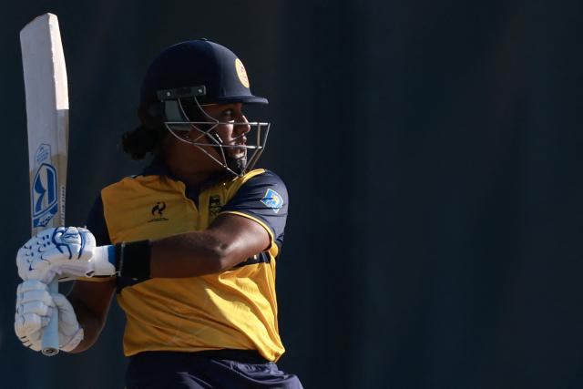 Sri Lanka's Chamari Athapaththu plays a shot in the women's gold medal cricket match between India and Sri Lanka during the 2026 Asian Games at Korogi Athletic Park in Nisshin, Aichi prefecture on September 22, 2026. (Photo by DAVID GRAY / AFP)