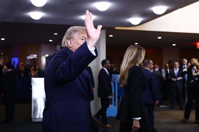 US President Donald Trump arrives during the 81st United Nations General Assembly at the United Nations Headquarters in New York, on September 22, 2026. (Photo by CHARLY TRIBALLEAU / AFP)