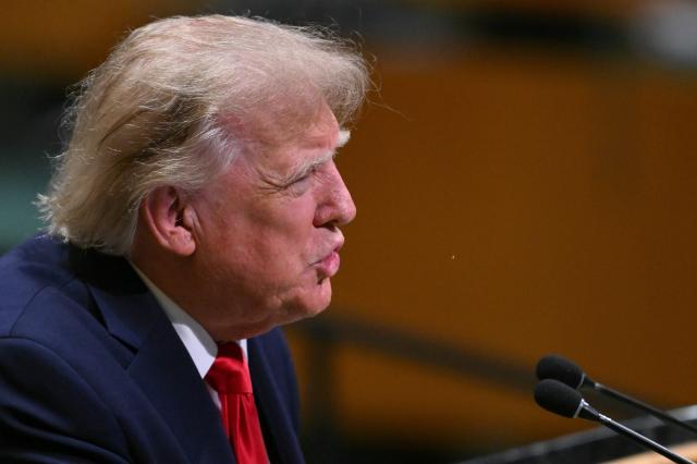 US President Donald Trump addresses the 81st United Nations General Assembly at the United Nations Headquarters in New York, on September 22, 2026. (Photo by ANGELA WEISS / AFP)