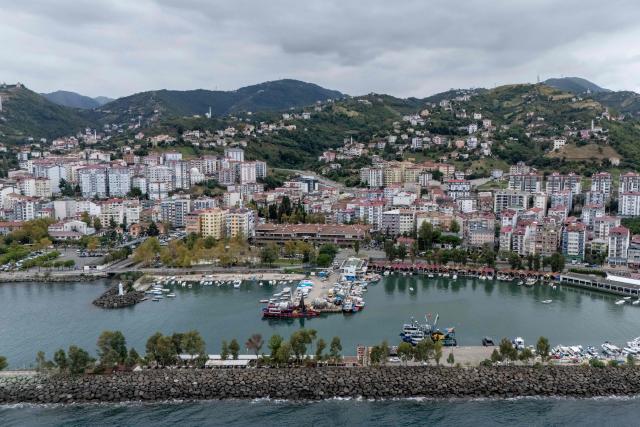This aerial photograph shows the coast of the Black Sea seen from Trabzon's coast on September 15, 2026. Attacks on commercial vessels have multiplied in recent months as the Russia-Ukraine war has spilled into the Black Sea, with Turkish ships increasingly in the firing line. (Photo by Yasin AKGUL / AFP)