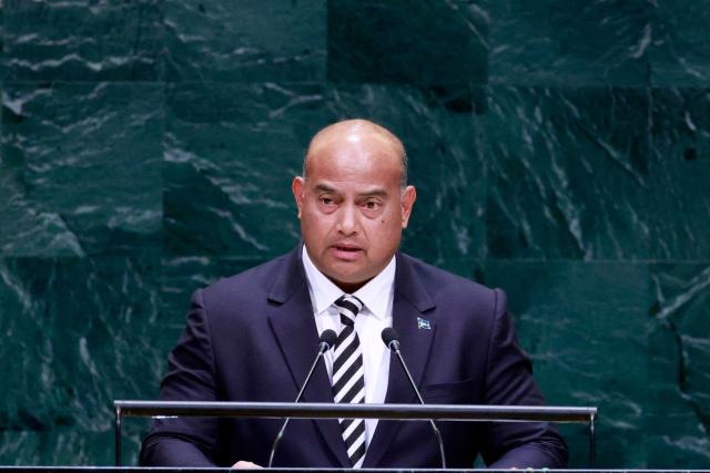 Nauru's President David Adeang speaks during the 81st United Nations General Assembly at the United Nations Headquarters in New York, on September 22, 2026. (Photo by Leonardo MUNOZ / AFP)