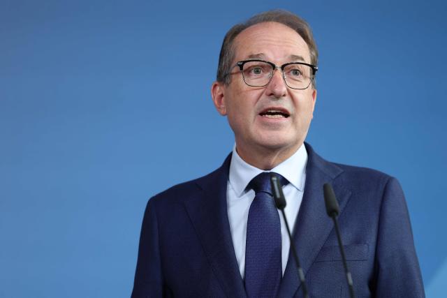 German Interior Minister Alexander Dobrindt speaks during a press conference on an action plan to combat abuse of social benefits in Berlin on September 23, 2026.  (Photo by Odd ANDERSEN / AFP)