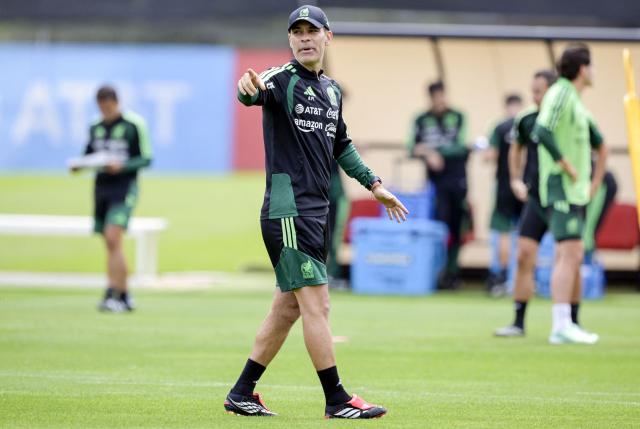 Mexico's national football team head coach Rafael Marquez gestures during a training session in Mexico City on September 23, 2026. Mexico will face Colombia and Peru in international friendly matches. (Photo by Alfredo ESTRELLA / AFP)