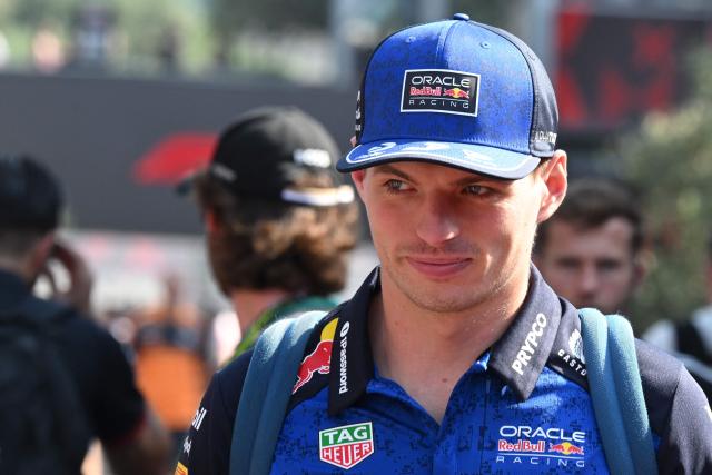 Red Bull Racing's Dutch driver Max Verstappen arrives in the paddock for the first practice session ahead of the Formula One Azerbaijan Grand Prix at the Baku City Circuit in Baku on September 24, 2026. (Photo by Igor IVANKO / AFP)
