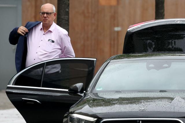 Bremen's Mayor Andreas Bovenschulte arrives for a meeting of regional leaders with the German Chancellor on September 24, 2026 at the Chancellery in Berlin. (Photo by Odd ANDERSEN / AFP)