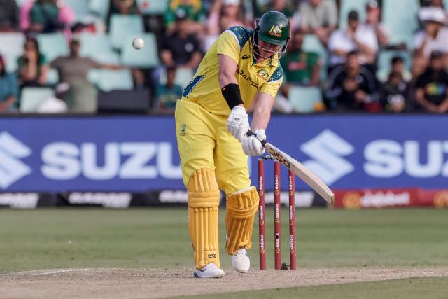 Australia's Matt Renshaw plays as shot during the first one-day international (ODI) cricket match between South Arica and Australia at the Kingsmead stadium in Durban on September 24, 2026. (Photo by GIANLUIGI GUERCIA / AFP)