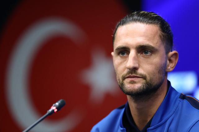 France's midfielder Adrien Rabiot gives a press conference in Kocaeli stadium in Izmit, Turkey, on September 24, 2026, on the eve of the UEFA Nations League football match between Turkey and France, Zinedine Zidane's first official match in charge of the French national team. (Photo by FRANCK FIFE / AFP)