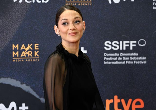 French actress Marion Cotillard poses on the red carpet to promote the film "Milo" (or "7h40 ce matin-la) during the 74th San Sebastian International Film Festival in the northern Spanish Basque city of San Sebastian on September 24, 2026. (Photo by ANDER GILLENEA / AFP)