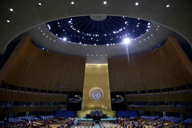 South Africa’s Minister for International Relations and Cooperation Ronald Lamola speaks during the 81st United Nations General Assembly at UN headquarters in New York on September 24, 2026. (Photo by Leonardo MUNOZ / AFP)