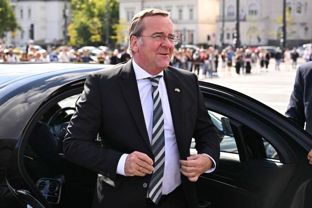 Germany's Defence Minister Boris Pistorius arrives in Budapest on September 25, 2026, during a one-day visit to Hungary for talks on defence cooperation and European security. (Photo by Attila KISBENEDEK / AFP)