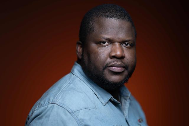 (FILES) Haitian-born Quebecois writer, poet, and novelist Thelyson Orelien, poses during a photo session in Paris on September 8, 2026. The Académie Goncourt has removed Thélyson Orélien's novel from its selection. (Photo by JOEL SAGET / AFP)