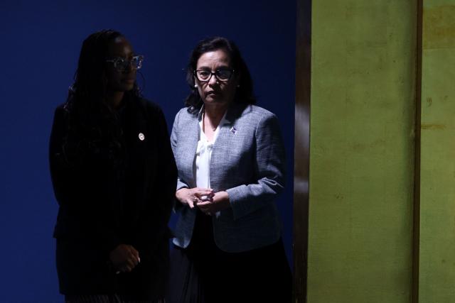 President of the Marshall Islands Hilda Heine arrives to speak during the 81st United Nations General Assembly at UN headquarters in New York on September 25, 2026. (Photo by Leonardo MUNOZ / AFP)