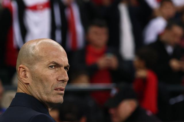 France's head coach Zinedine Zidane looks on ahead of the UEFA Nations League (League A, Group 1) first leg football match between Turkey and France at the Kocaeli Stadium in Izmit, on September 25, 2026. (Photo by FRANCK FIFE / AFP)