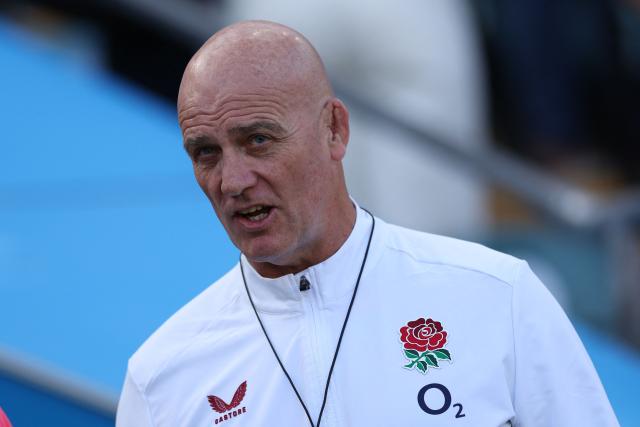 England's New Zealand head coach John Mitchell looks on ahead of the Women's WXV Global Series international rugby union match between England and New Zealand at the Allianz Stadium, Twickenham, south-west London, on September 26, 2026. (Photo by Adrian Dennis / AFP)