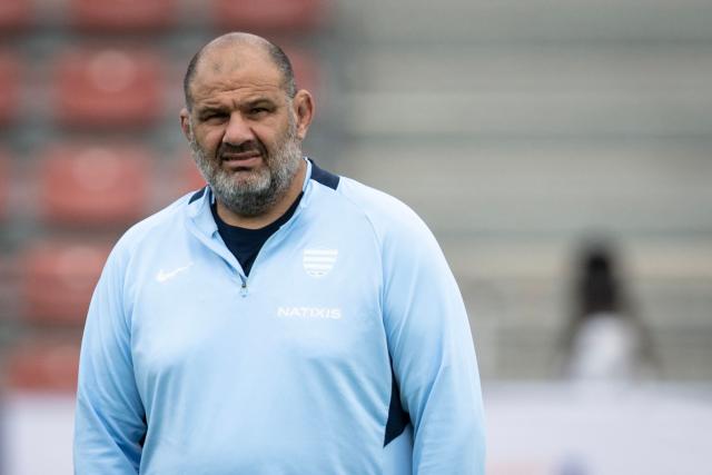Racing 92's French head coach Patrice Collazo looks on before the French Top14 rugby union match between Racing 92 and Aviron Bayonnais (Bayonne) at Stade Dominique-Duvauchelle in Creteil, on the outskirts of Paris, on September 26, 2026. (Photo by Guillaume SALIGOT / AFP)