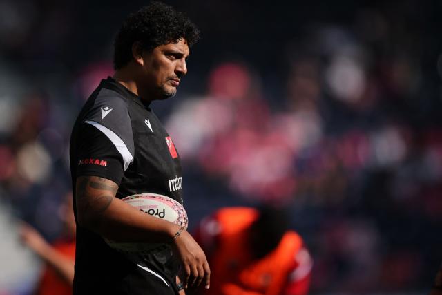 Lyon's French head coach Karim Ghezal looks on prior to the French Top14 rugby union match between Stade Francais Paris and Lyon Olympique Universitaire (LOU) at the Jean-Bouin Stadium in Paris on September 26, 2026. (Photo by Anne-Christine POUJOULAT / AFP)