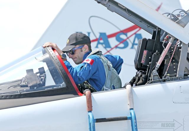 SpaceX Crew-13 mission specialist and Canadian Space Agency (CSA) astronaut Joshua Kutryk arrives at the Launch and Landing Facility at the Kennedy Space Center in Cape Canaveral, Florida, on September 26, 2026. Kutryk, Roscosmos cosmonaut and mission specialist Sergey Teteryatnikov (L), NASA astronaut and pilot Luke Delaney (2nd L) and NASA astronaut and commander Jessica Watkins (R), members of NASA's SpaceX Crew-13 mission to the International Space Station, arrived at NASA's Kennedy Space Center in Florida, ahead of their planned launch aboard a SpaceX Dragon spacecraft on October 1. (Photo by Gregg Newton / AFP)