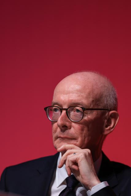 Britain's Pensions Secretary Pat McFadden attends the first day of the annual Labour Party conference in Liverpool, north-west England, on September 27, 2026. Britain's ruling Labour Party gathered on September 27 for its first annual conference under Andy Burnham's leadership, heartened by his start as prime minister but now looking for concrete plans to tackle looming challenges. (Photo by Darren Staples / AFP)