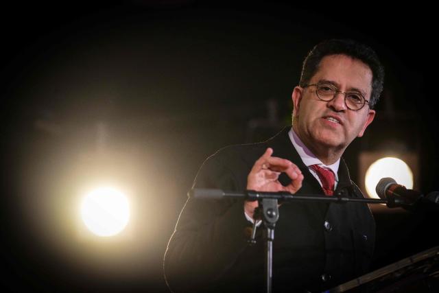 (FILES) French leftist party La France Insoumise (LFI) Member of Parliament Gabriel Amard speaks during the LFI 2026 New Year's wishes address at the Cultural and Community Center of Villeurbanne (CCVA), central-eastern France, on January 9, 2026. French leftist party La France Insoumise (LFI)  Gabriel Amard was elected senator for Rhône, announced by the party on September 27, 2026. (Photo by OLIVIER CHASSIGNOLE / AFP)