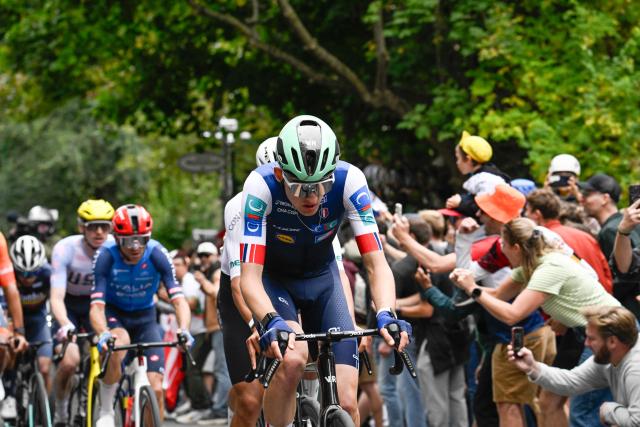 France's Paul Seixas competes in the Men Elite Road Race during the 2026 Union Cycliste Internationale (UCI) Road World Championships in Montreal, Quebec, on September 27, 2026. (Photo by Andrej Ivanov / AFP)