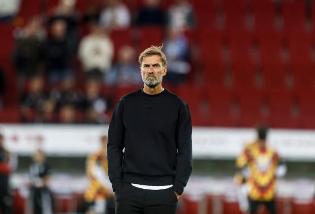 Germany's head coach Juergen Klopp looks on ahead the UEFA Nations League Group A2 between Germany and Greece in Augsburg, southern Germany on September 27, 2026. (Photo by Michaela STACHE / AFP)