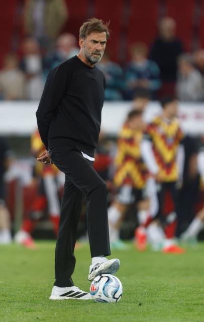 Germany's head coach Juergen Klopp stands on the pitch ahead the UEFA Nations League Group A2 between Germany and Greece in Augsburg, southern Germany on September 27, 2026. (Photo by Michaela STACHE / AFP)