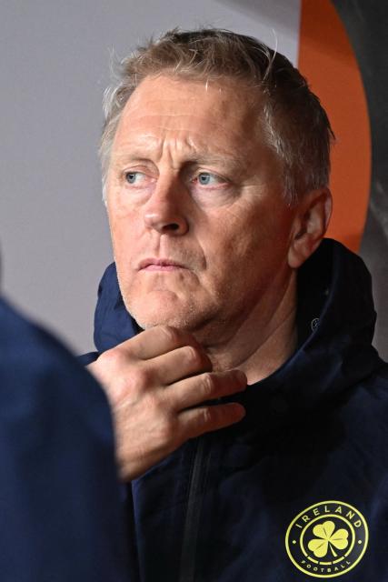 Republic of Ireland coach Heimir Hallgrimsson looks on before the UEFA Nations League Group B3 football match between Israel and the Republic of Ireland at Nagyerdei Stadium in Debrecen, Hungary, on September 27, 2026. (Photo by Attila KISBENEDEK / AFP)