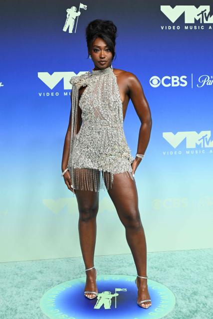 US reality TV personality Aniya Harvey attends the MTV Video Music Awards at the Peacock Theater in Los Angeles, California on September 27, 2026. (Photo by LISA O'CONNOR / AFP)