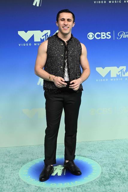US fashion influencer Chris Olsen attends the MTV Video Music Awards at the Peacock Theater in Los Angeles, California on September 27, 2026. (Photo by LISA O'CONNOR / AFP)